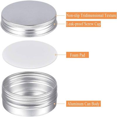 Pot cosmétique en aluminium vissable